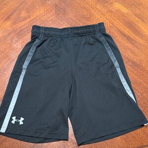 Under Armour Men's Black Athletic Shorts with Gray Accents